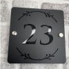 Numar casa modern Negru-Gri Mat 150x150 mm