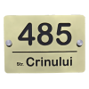Număr casă auriu cu negru auriu din plexiglas 25x18 cm